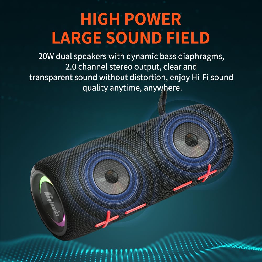 2 in 1 Magnetic Dual Splittable Bluetooth Speaker, IPX6 Waterproof